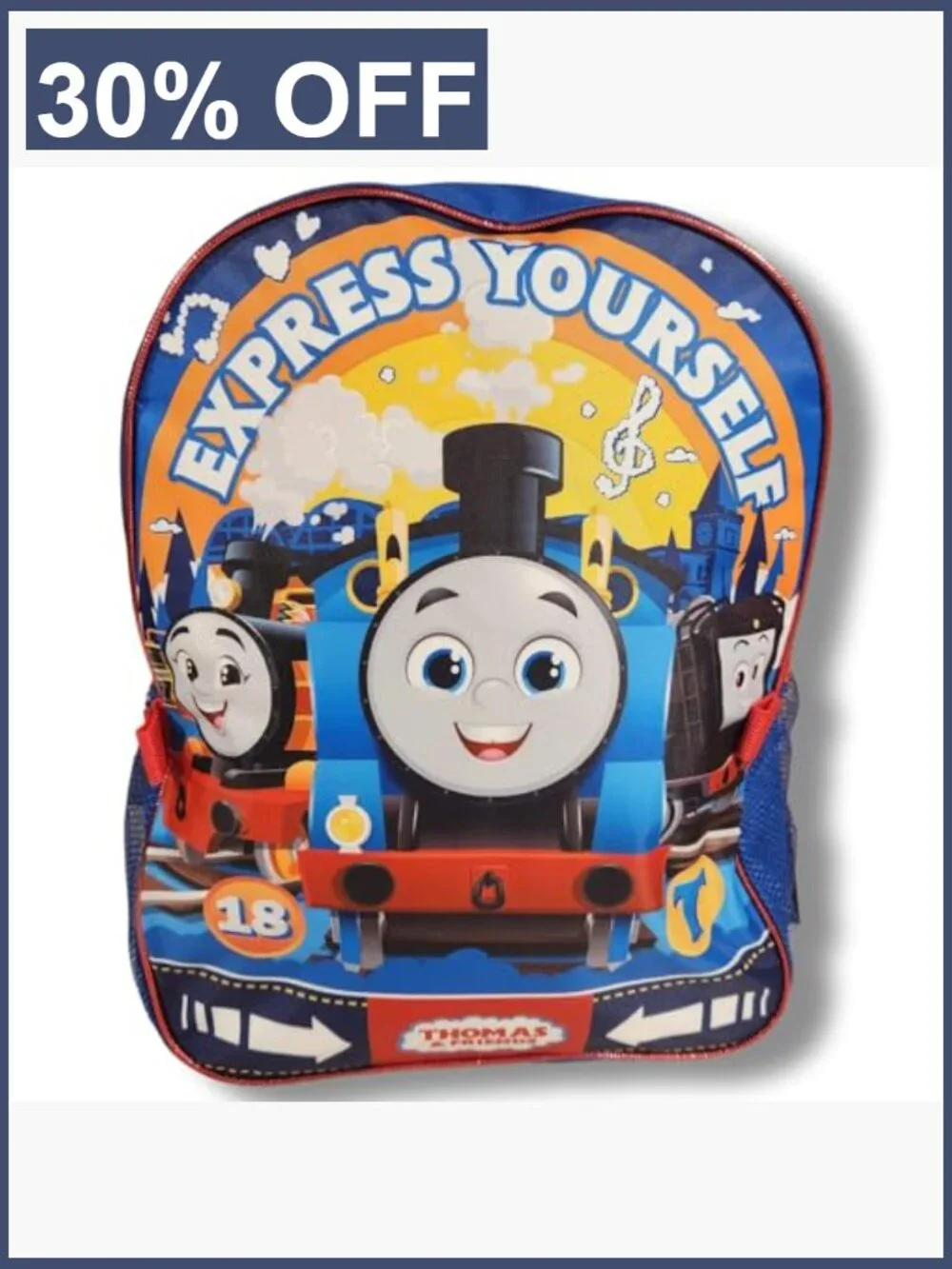 Thomas & Friends 16 Inch Kids Backpack with Detachable Lunch Box